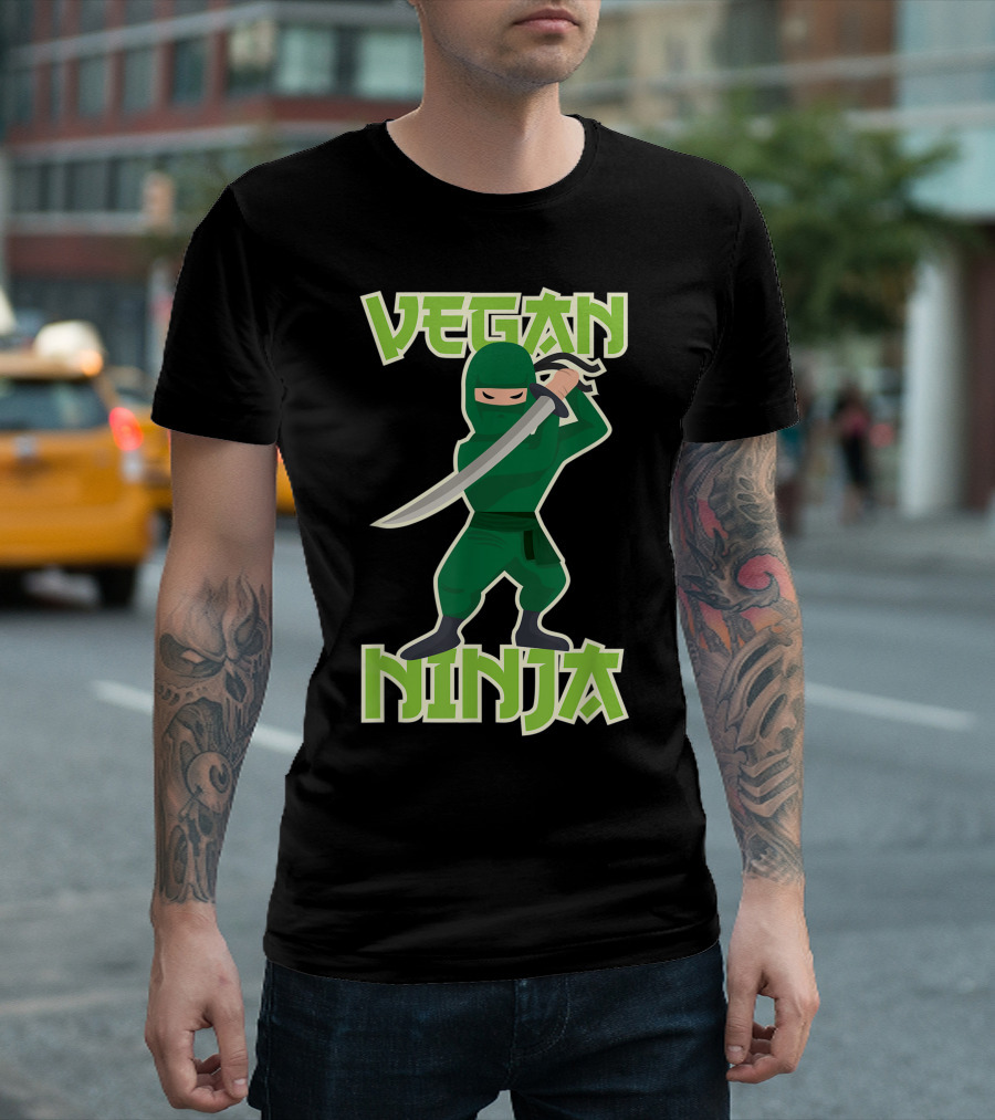 Vegan Ninja Veggie Lover Warrior T-Shirt