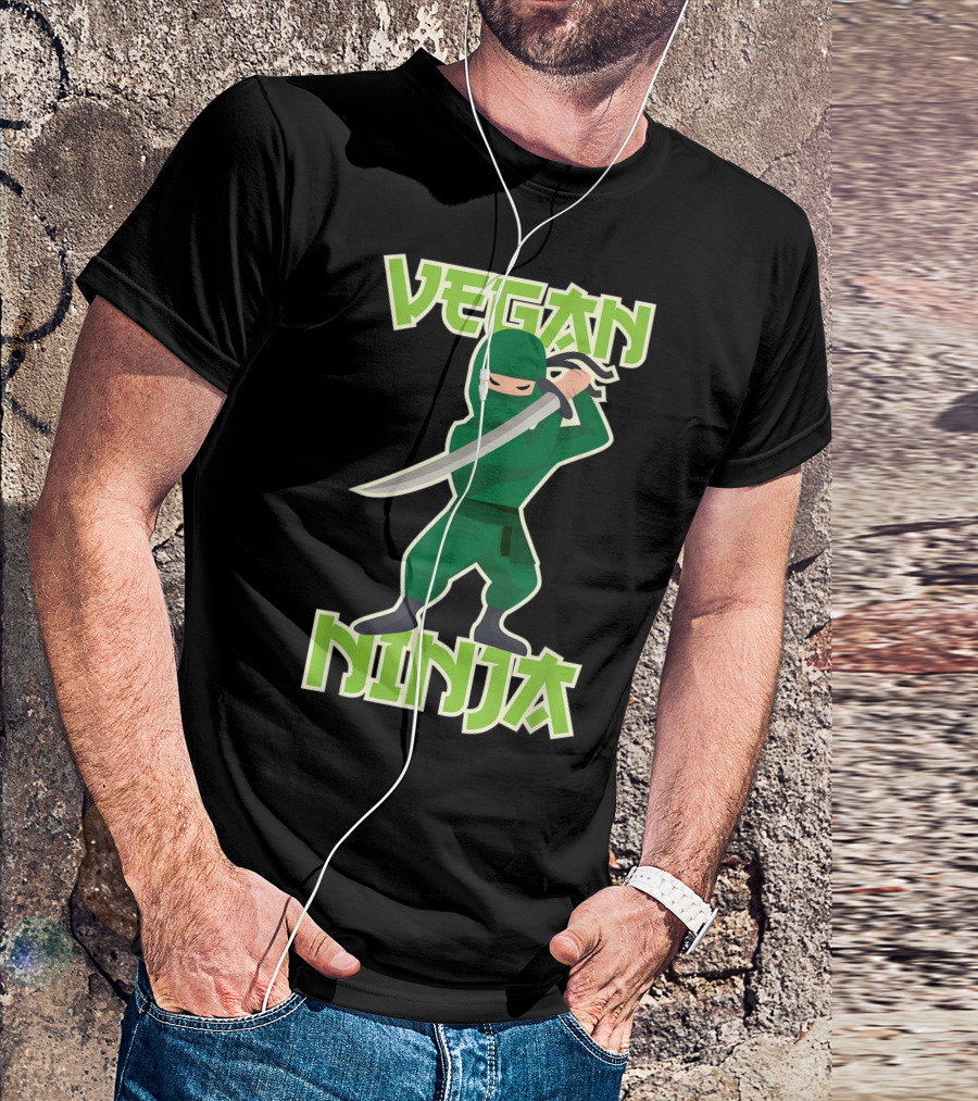 Vegan Ninja Veggie Lover Warrior T-Shirt