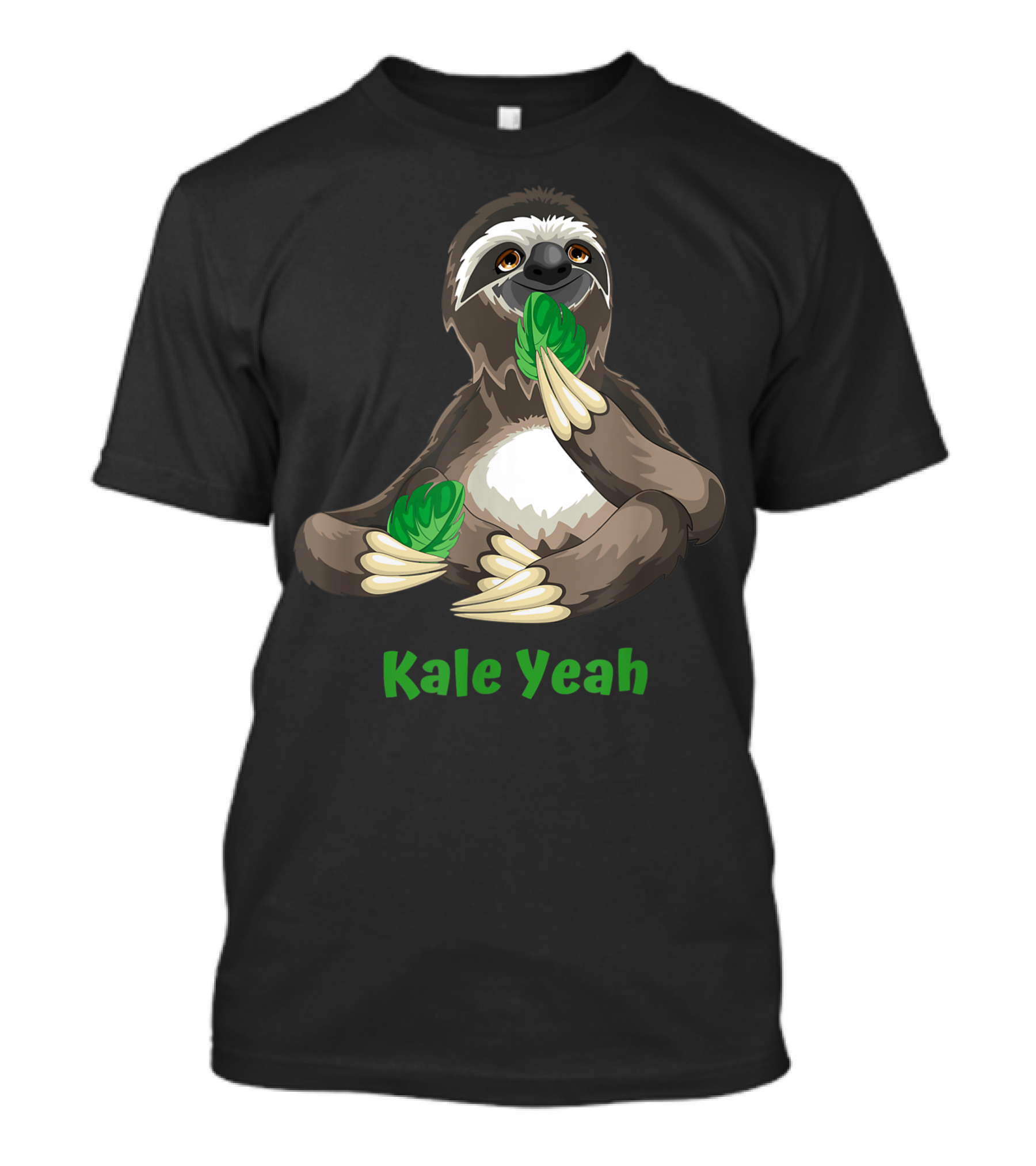 Kale Yeah Vegan Sloth Vegetarian Eating Kale T-Shirt