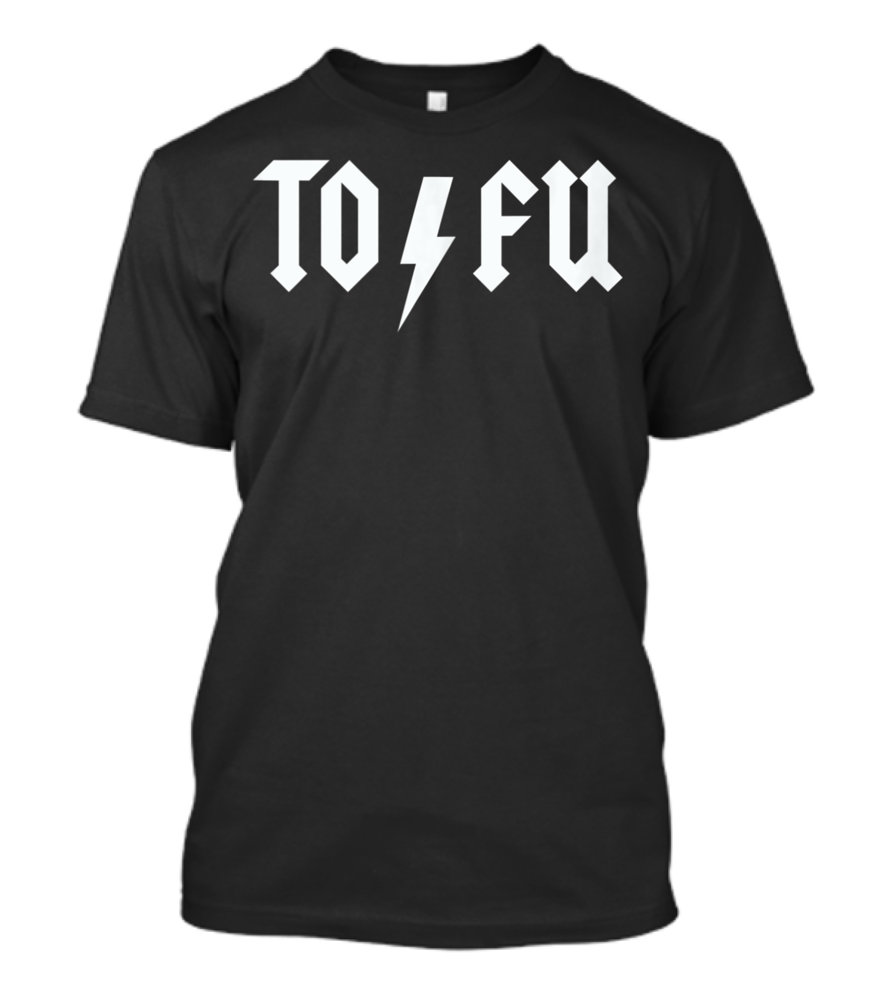 TOFU Vegan Statement Vegetarians Vegans Lightning Bolt T-Shirt