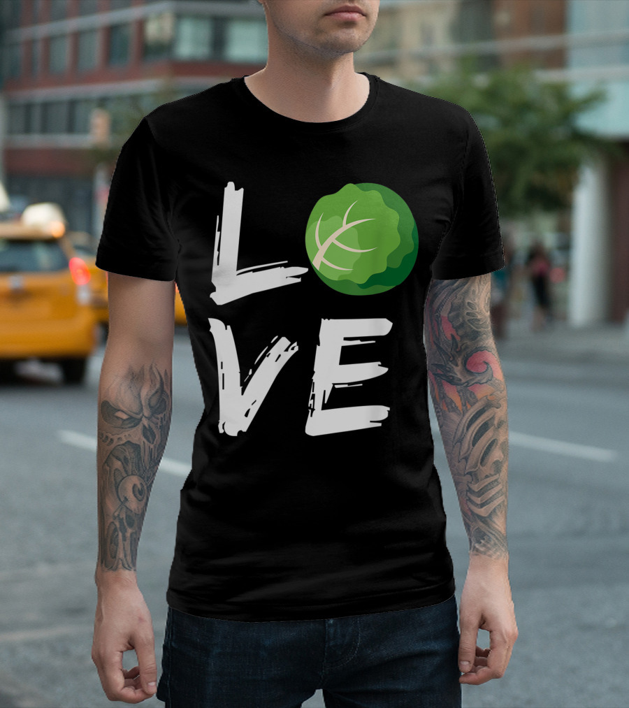Love Green Cabbage Vegan Vegetarian Gardeners T-Shirt