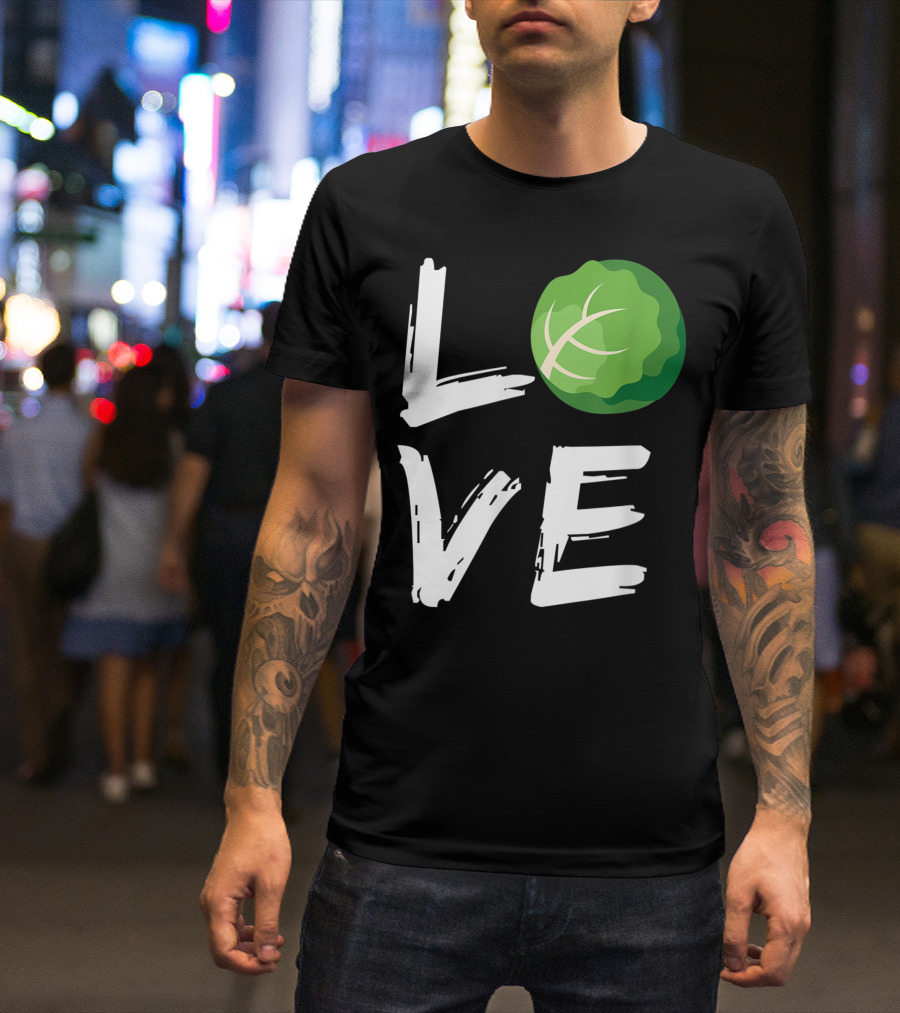 Love Green Cabbage Vegan Vegetarian Gardeners T-Shirt