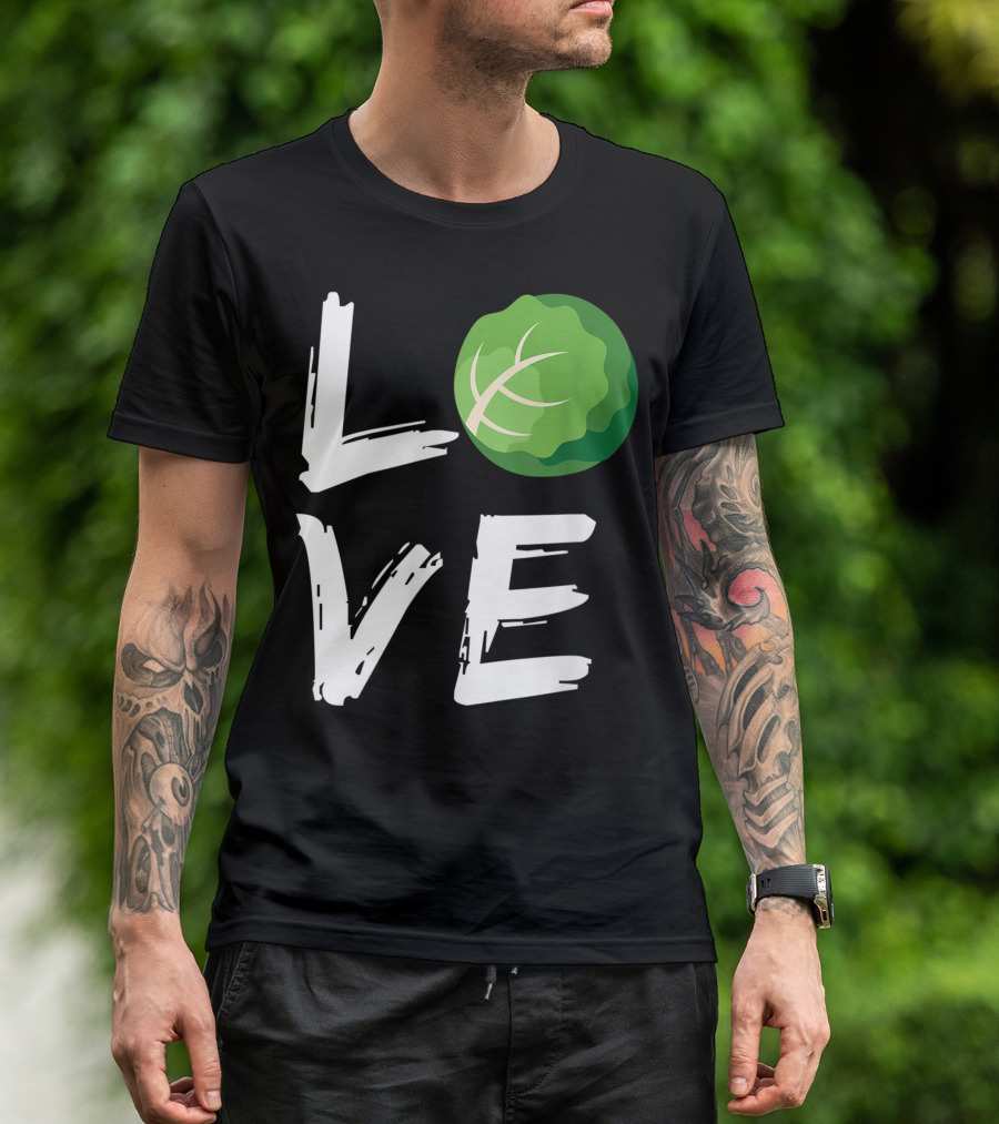 Love Green Cabbage Vegan Vegetarian Gardeners T-Shirt