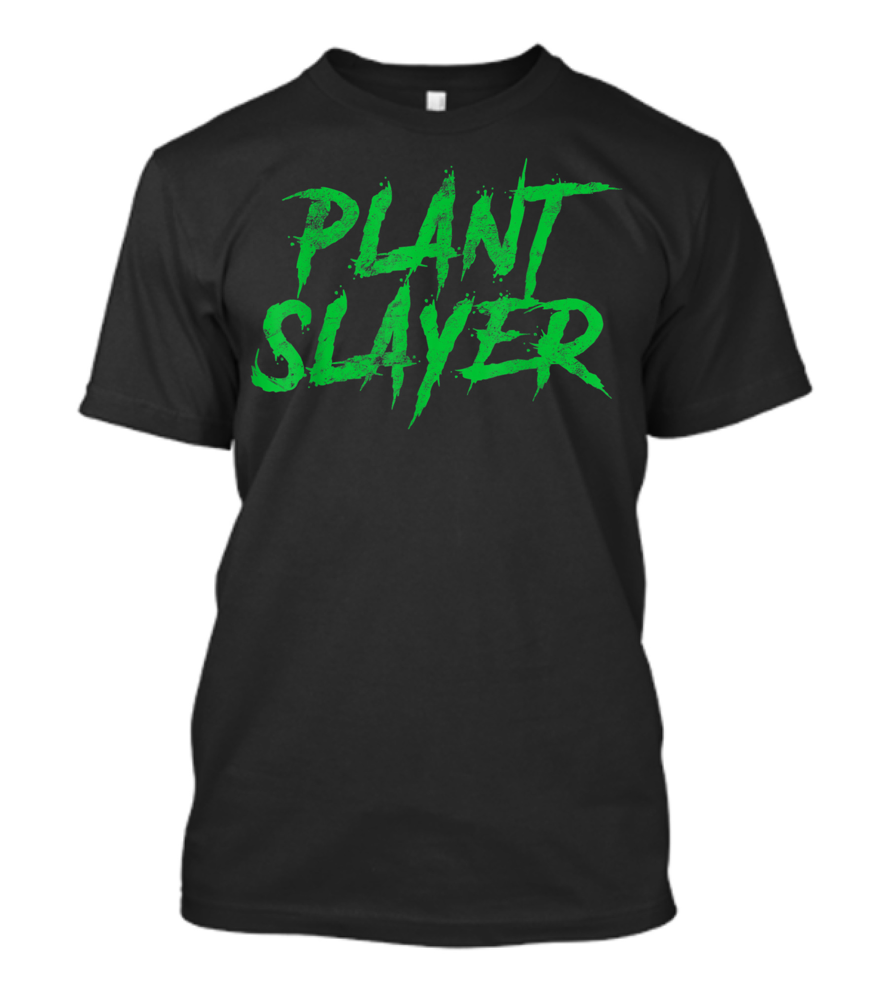 Vegan Vegetarian Plant Slayer Grunge Style Phrase T-Shirt