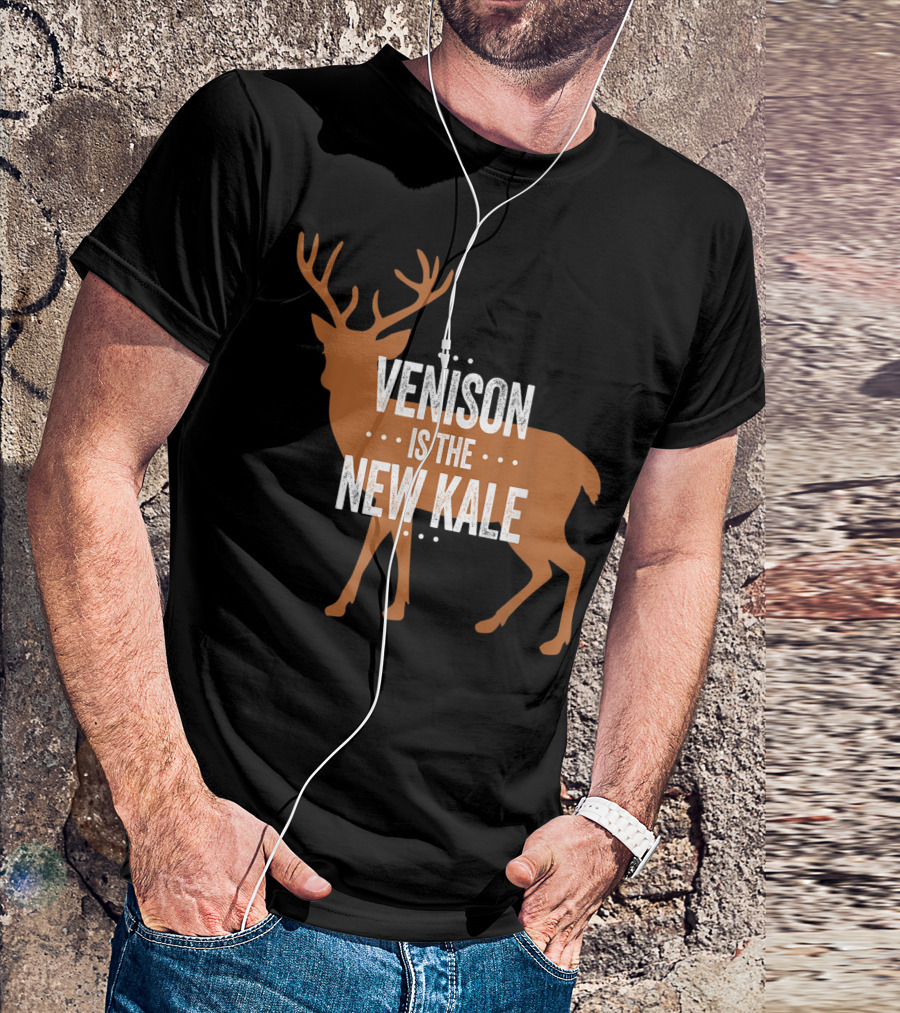 Venison Is The New Kale Deer Hunter Meat Eater Anti Vegan W2 T-Shirt