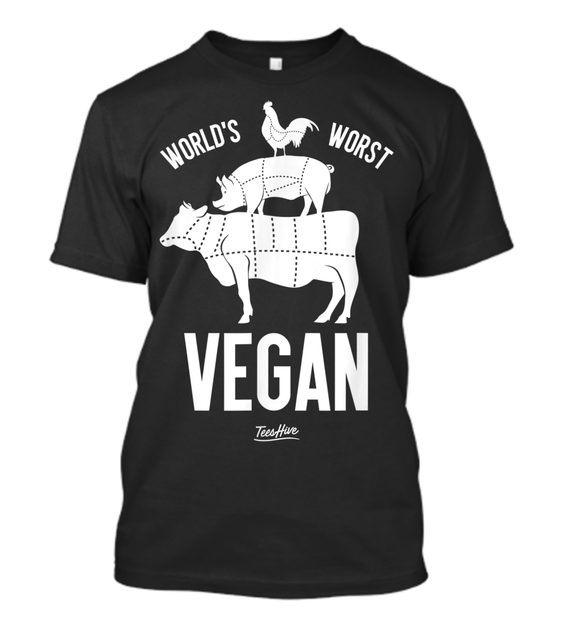 World's Worst Vegan Anti Vegetarian Meat Lover Carnivore BBQ Uh T-Shirt