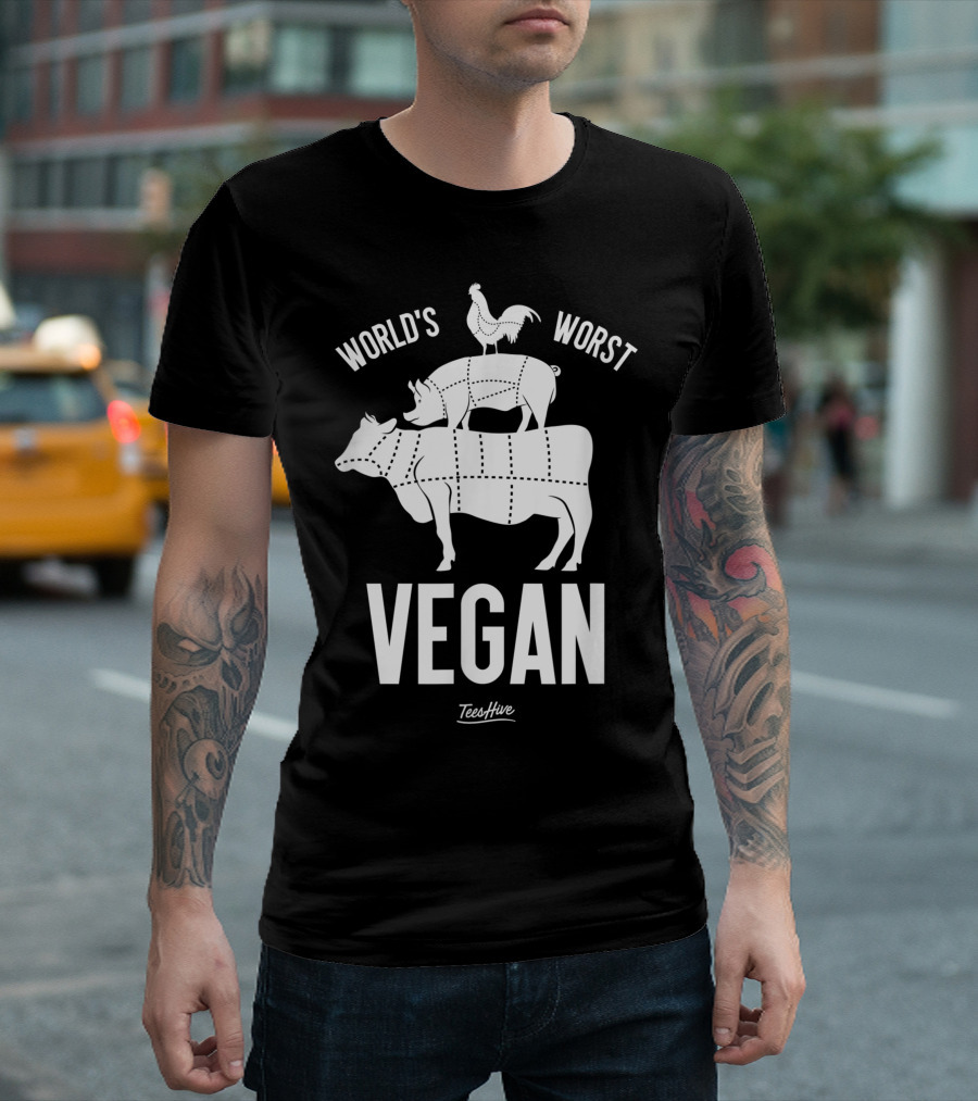 World's Worst Vegan Anti Vegetarian Meat Lover Carnivore BBQ Uh T-Shirt