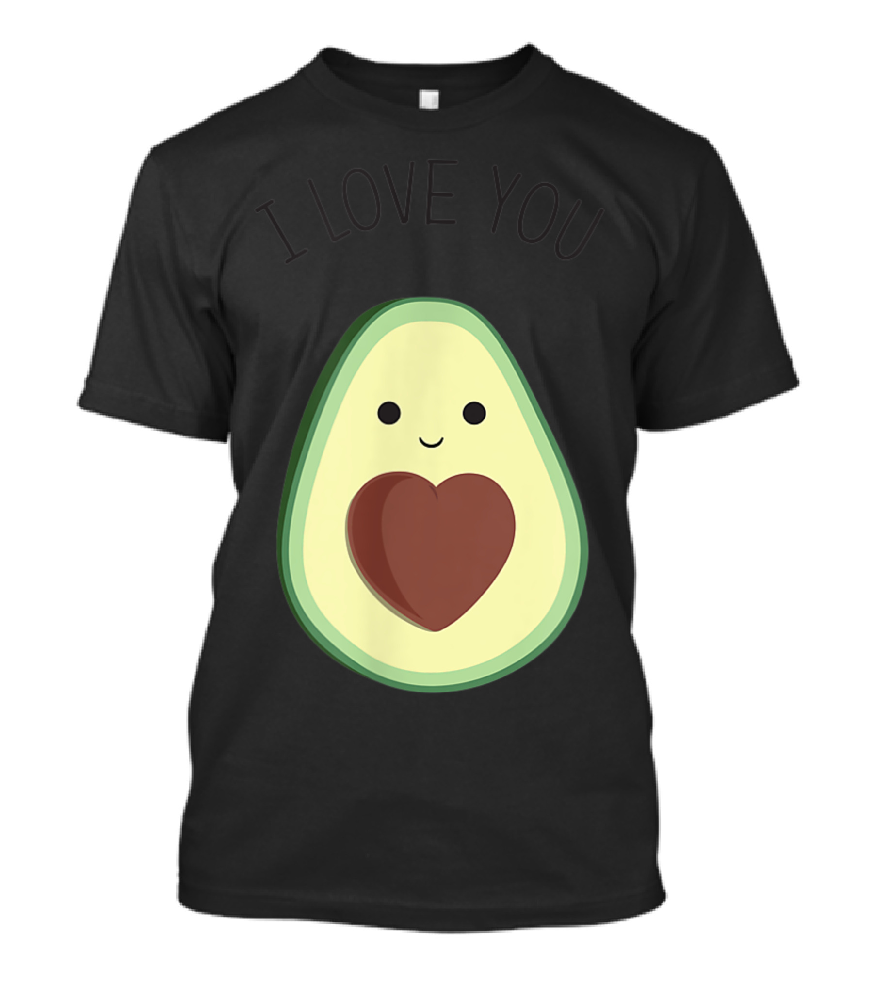 Cute Avocado With Heart I Love You T-Shirt