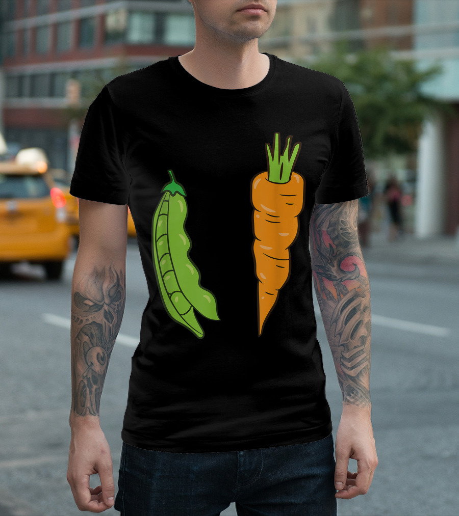 Peas And Carrots Vegetable Peas Carrot Iconic Duo T-Shirt