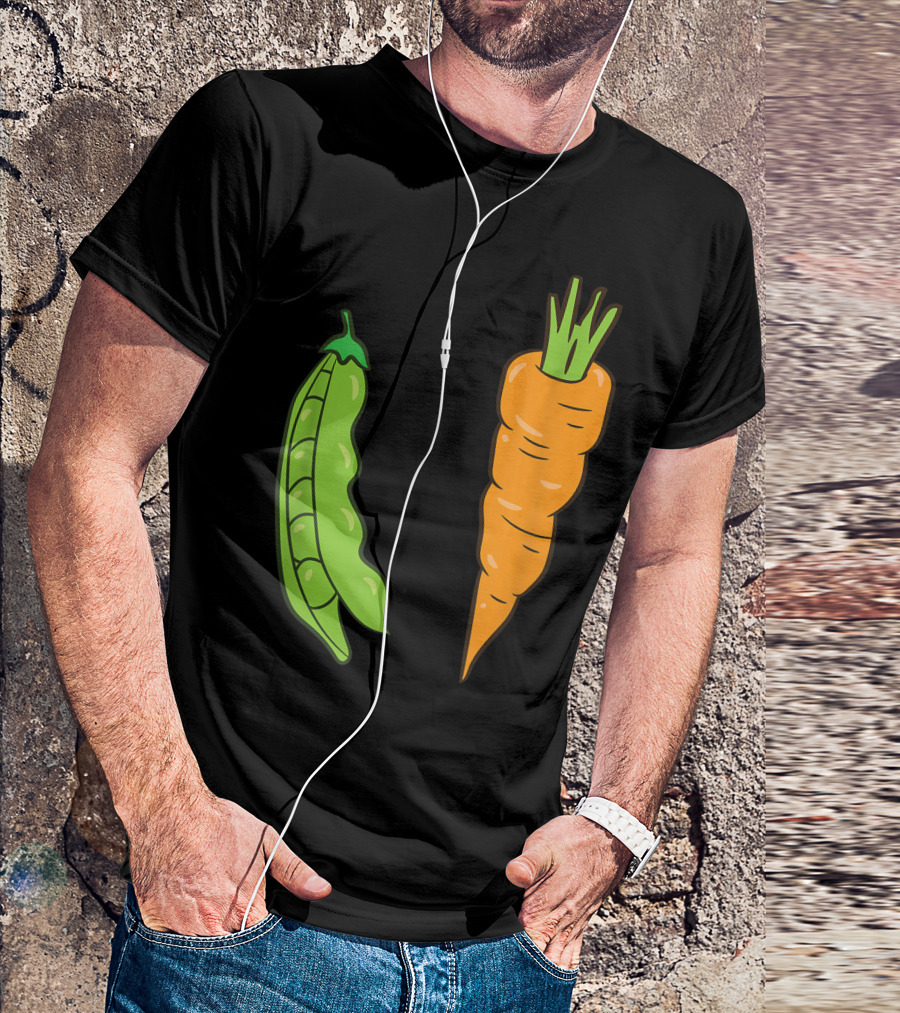 Peas And Carrots Vegetable Peas Carrot Iconic Duo T-Shirt