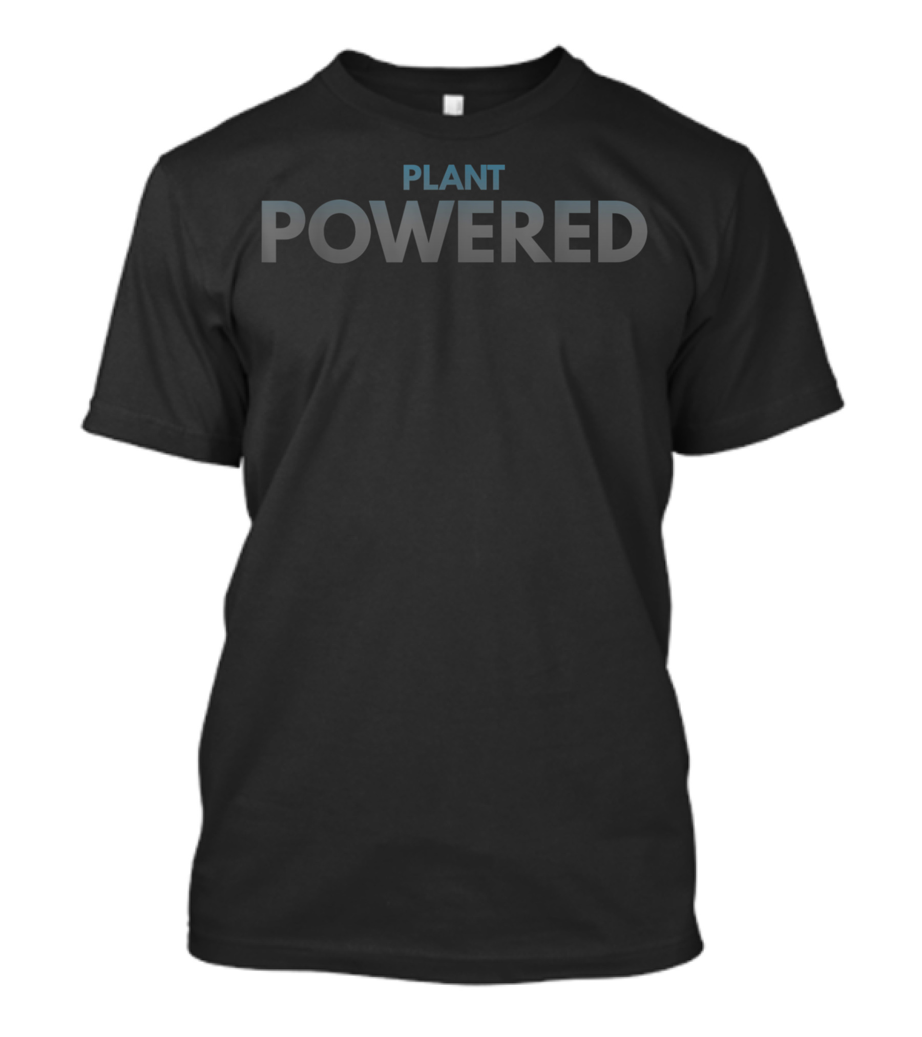 Plant Powered Vegan Wfpb Based Diet Blue Gray T-Shirt