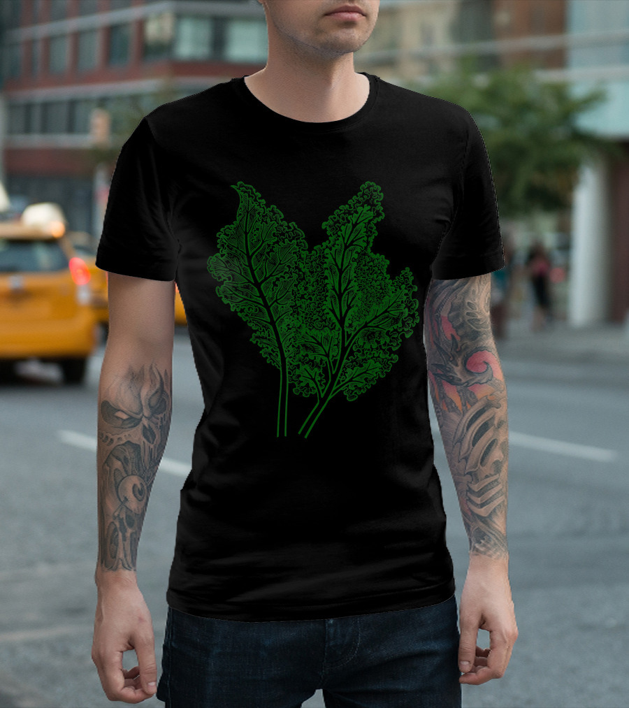 Kale Vegetable Vintage Vegetarian Gardener T-Shirt