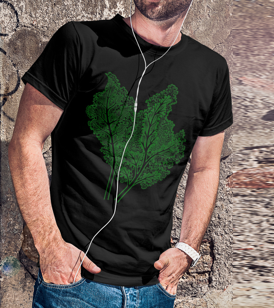 Kale Vegetable Vintage Vegetarian Gardener T-Shirt