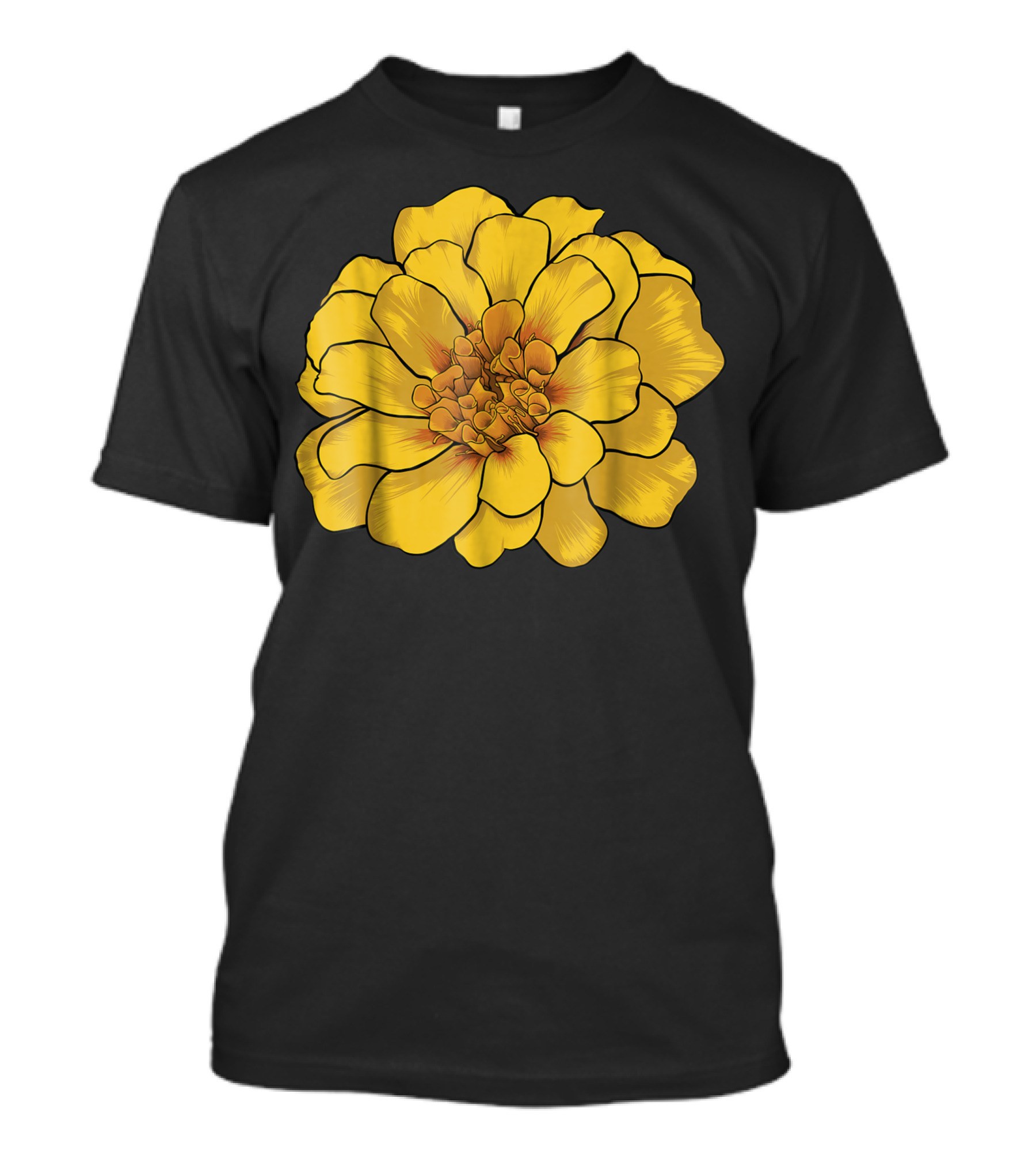 Yellow Marigold Flower Bloom T-Shirt