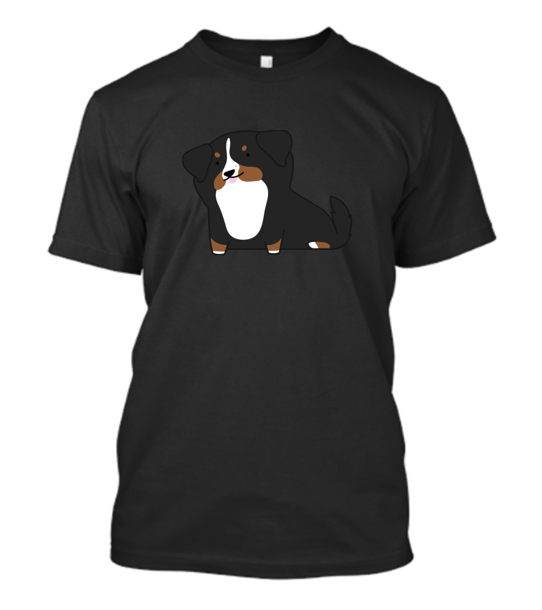 Bernese Mountain Dog Cartoon Illustration Aspen T-Shirt