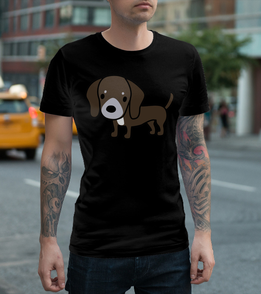 Charlie the Hero Dachshund Adventure Cartoon T-Shirt