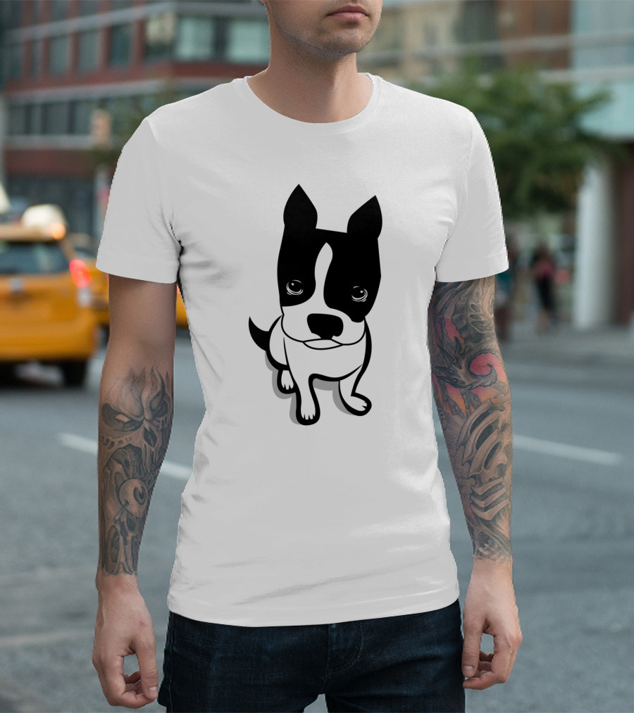 JACK the DOG Boston Terrier Cartoon T-Shirt