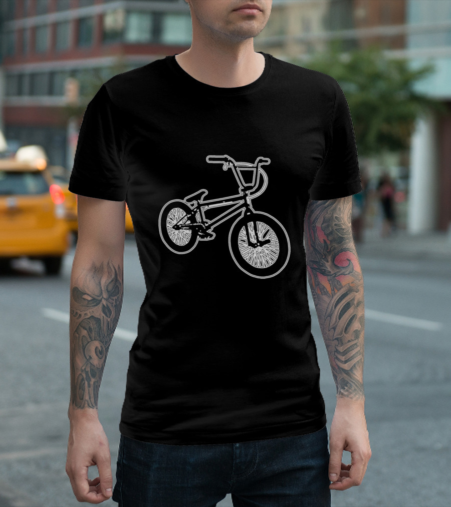 Outlined BMX Bike Mountain Outline Bike Country T-Shirt