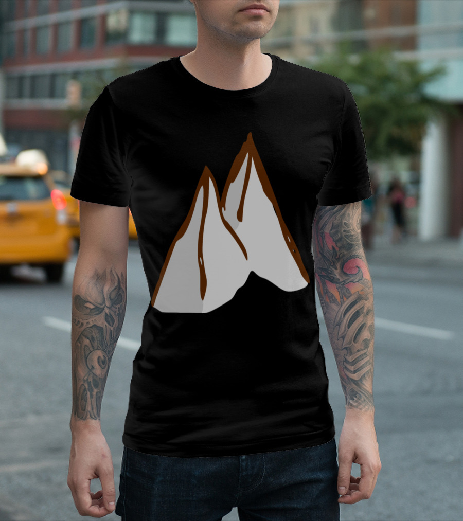 Map Symbols Mountains Minimalist Peak T-Shirt