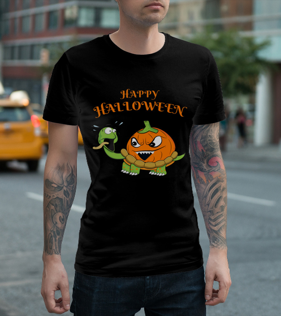 Happy Halloween Turtle Pumpkin T-Shirt