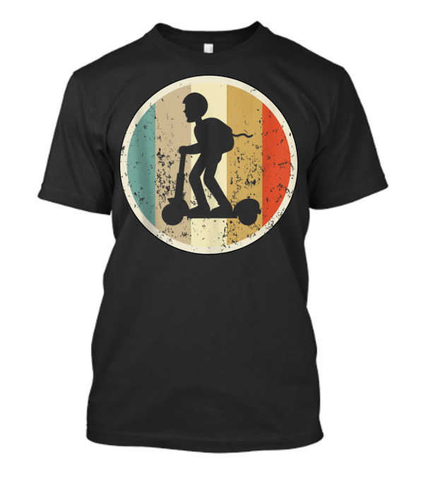 Escooter Electric Scooter Driver Vintage Retro T-Shirt