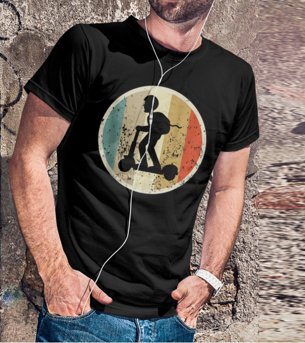 Escooter Electric Scooter Driver Vintage Retro T-Shirt