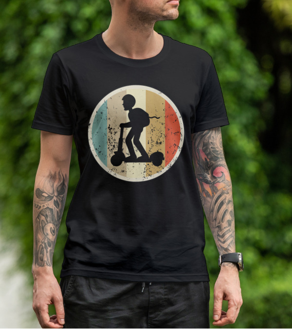 Escooter Electric Scooter Driver Vintage Retro T-Shirt