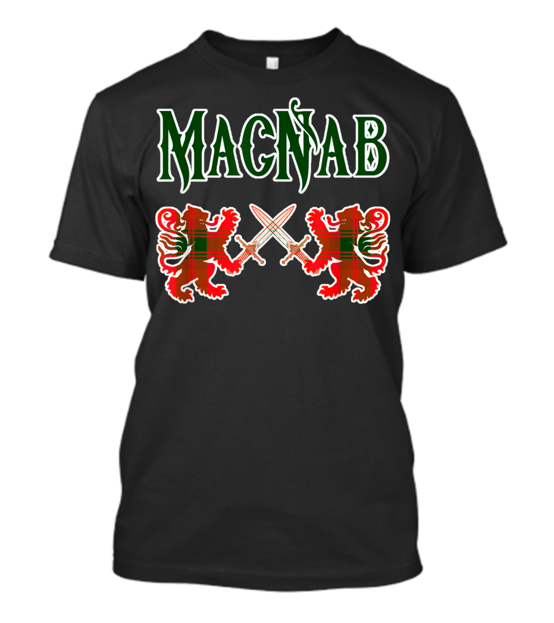 Macnab Scottish Clan Lion Tartan Family Name Crest T-Shirt