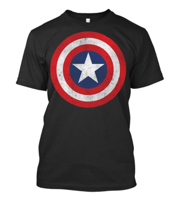 Marvel Captain America Classic Shield Iconic Symbol Red White Blue T-Shirt