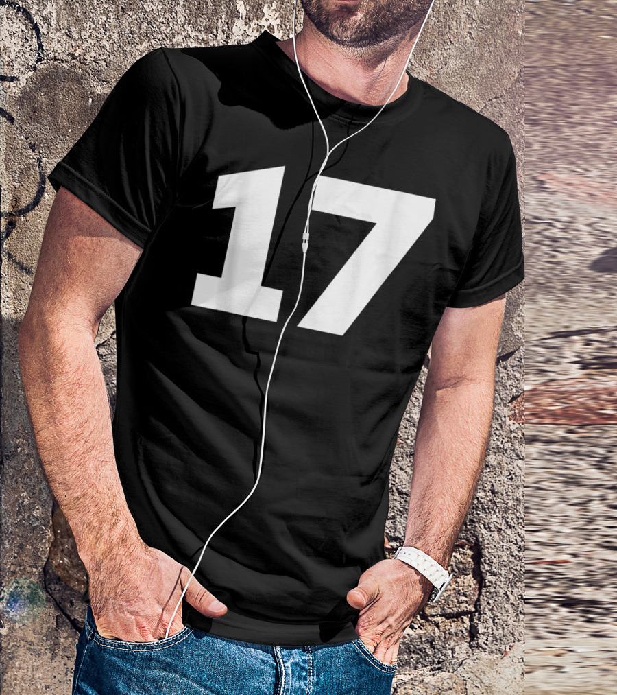 Number 17 Jersey Style Sport Team Group T-Shirt