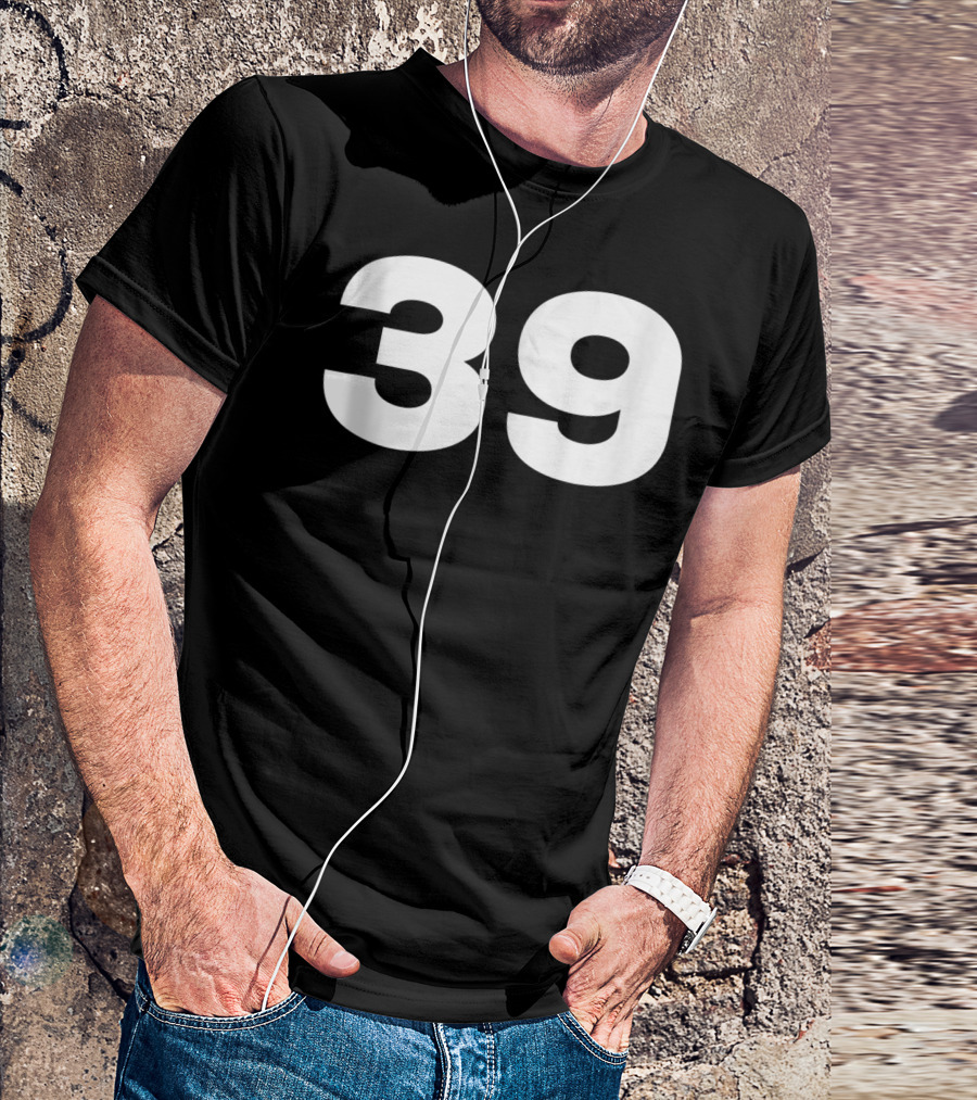 39 Number Jersey Style Sport Team Group Fan T-Shirt