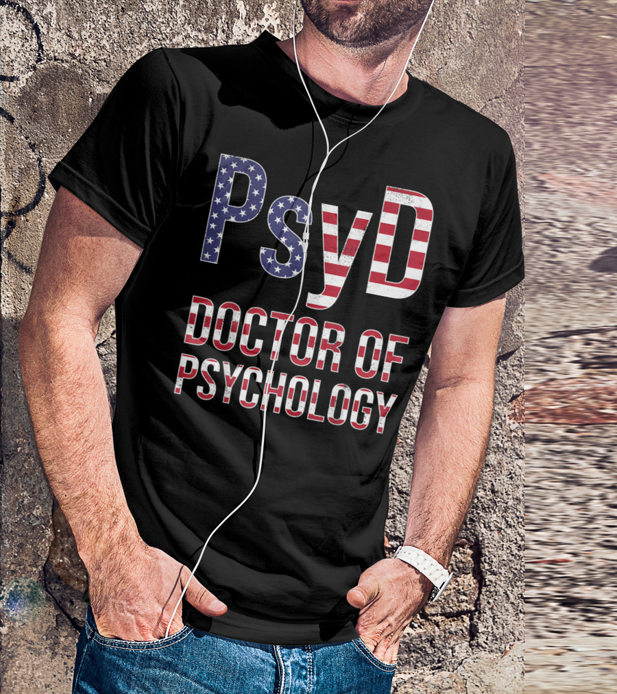 Psyd Doctor Of Psychology American Flag T-Shirt