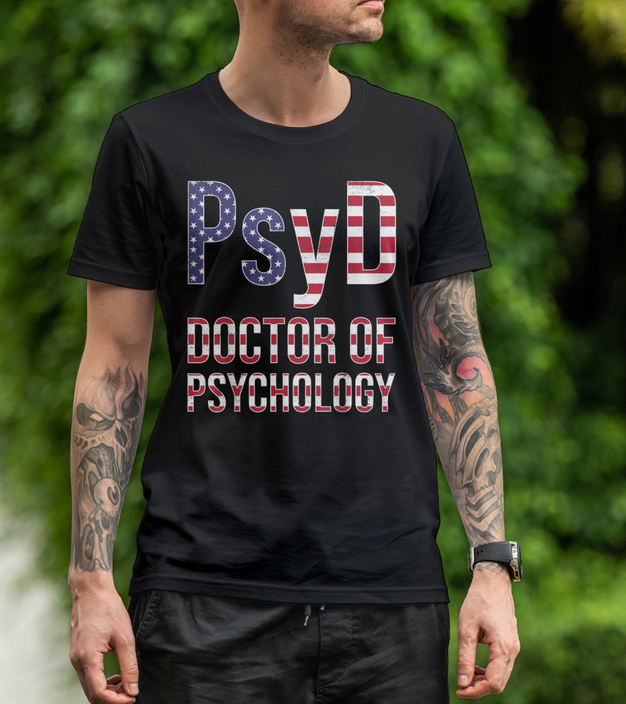 Psyd Doctor Of Psychology American Flag T-Shirt