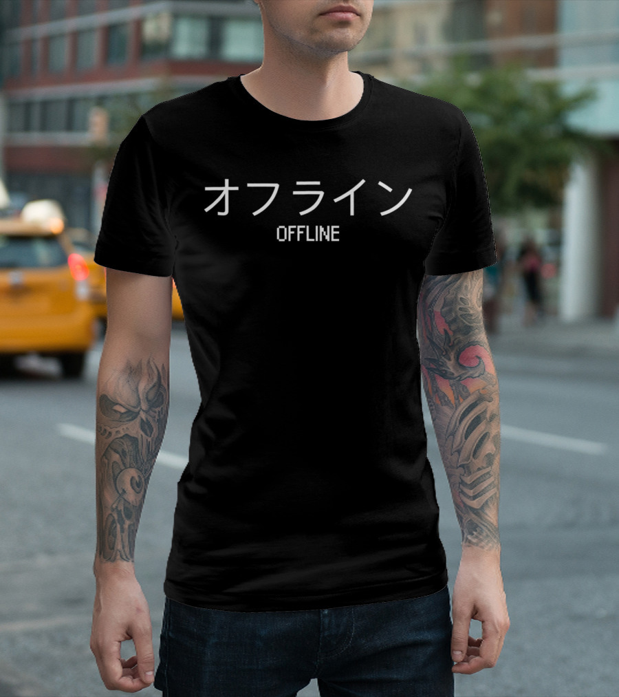 Sad Boys Vaporwave Aesthetic Offline Kanji T-Shirt