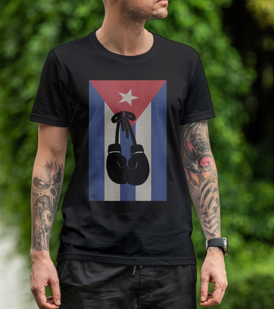 Boxers Cuban Flag Cuba Boxing Gloves Muay Thai Fighter Cuban Flag Boxing Gloves T-Shirt