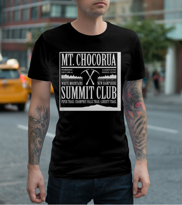 Mt Chocorua White Mountains New Hampshire Summit Club Piper Trail Champney Falls Trail Liberty Trail Rugged Scenic T-Shirt