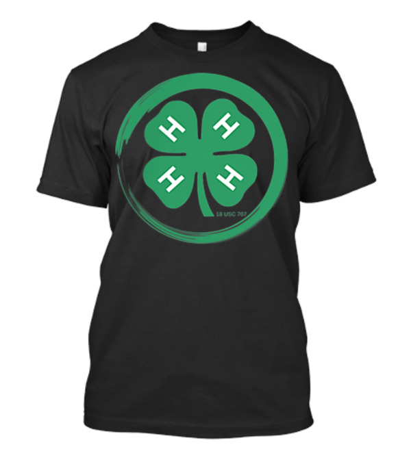 4 H Clover Emblem With 18 USC 707 Text T-Shirt