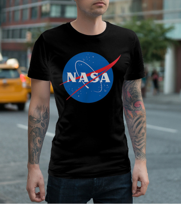 Nasa Officially Licensed NASA Worm Logo Space Badge T-Shirt