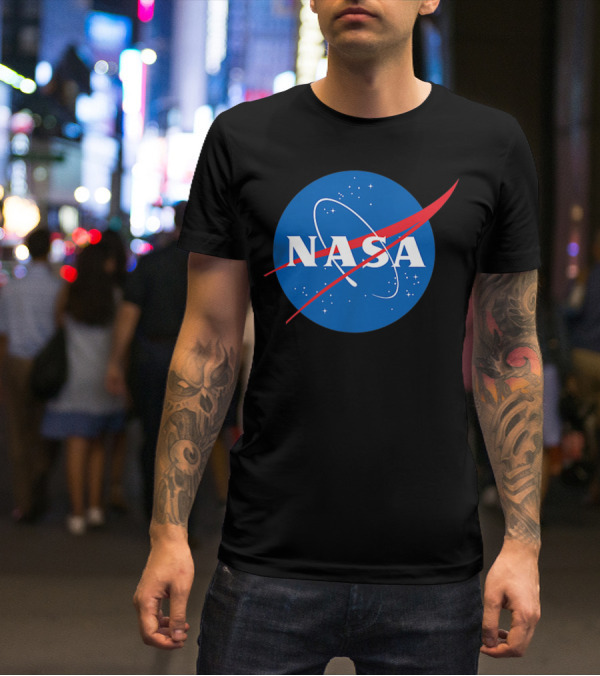 Nasa Officially Licensed NASA Worm Logo Space Badge T-Shirt