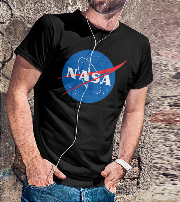 Nasa Officially Licensed NASA Worm Logo Space Badge T-Shirt