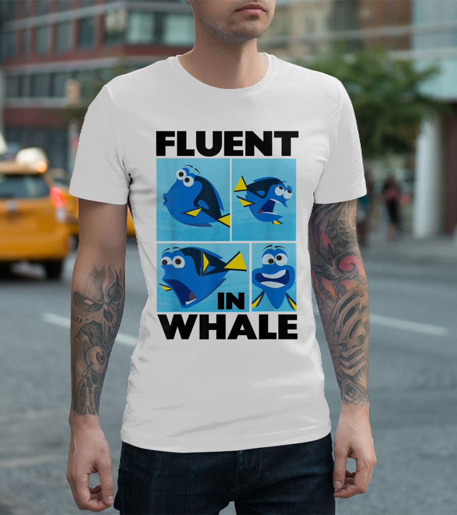 Disney Finding Dory Fluent In Whale Dory Expressions T-Shirt