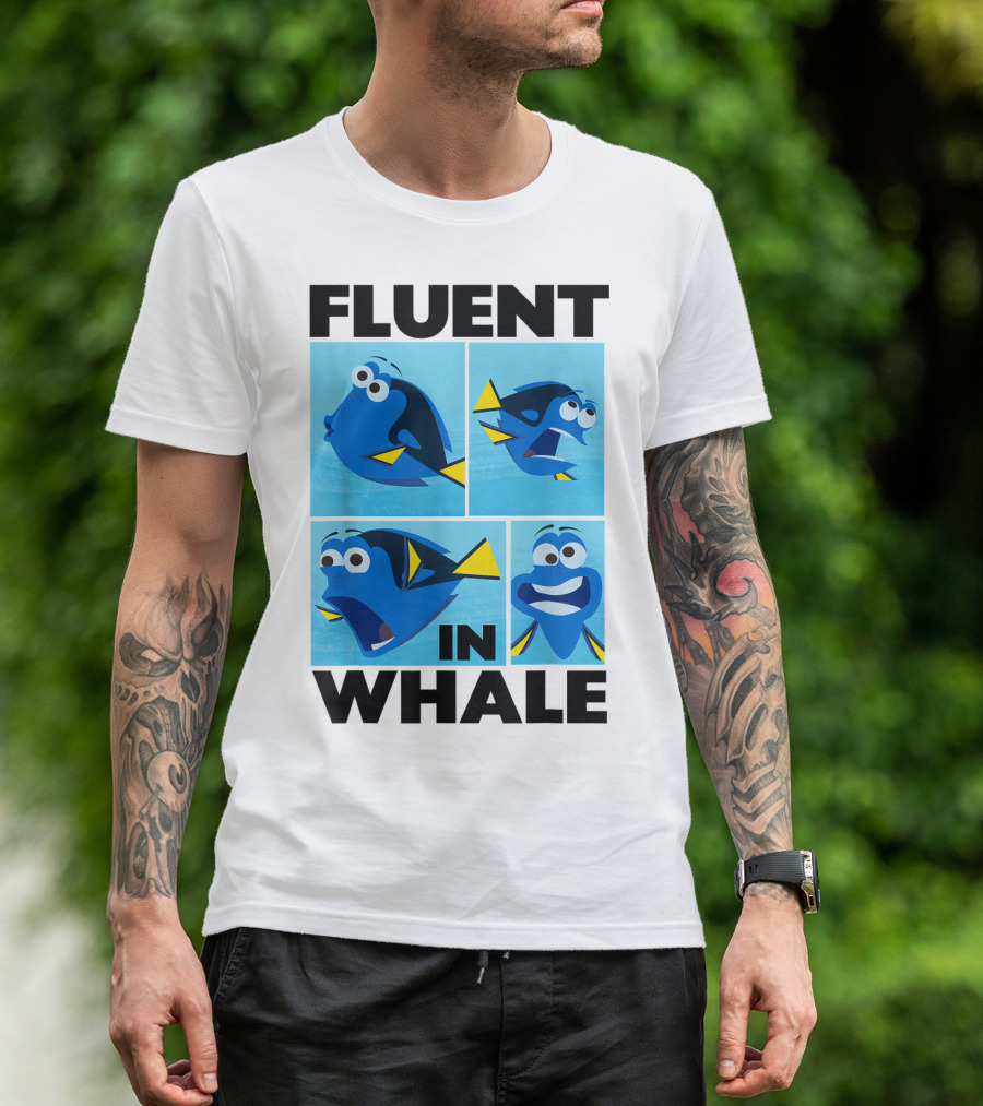 Disney Finding Dory Fluent In Whale Dory Expressions T-Shirt