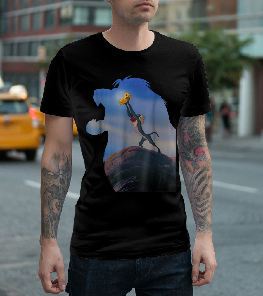 Disney Lion King Rafiki Lifting Baby Simba In Lion T-Shirt