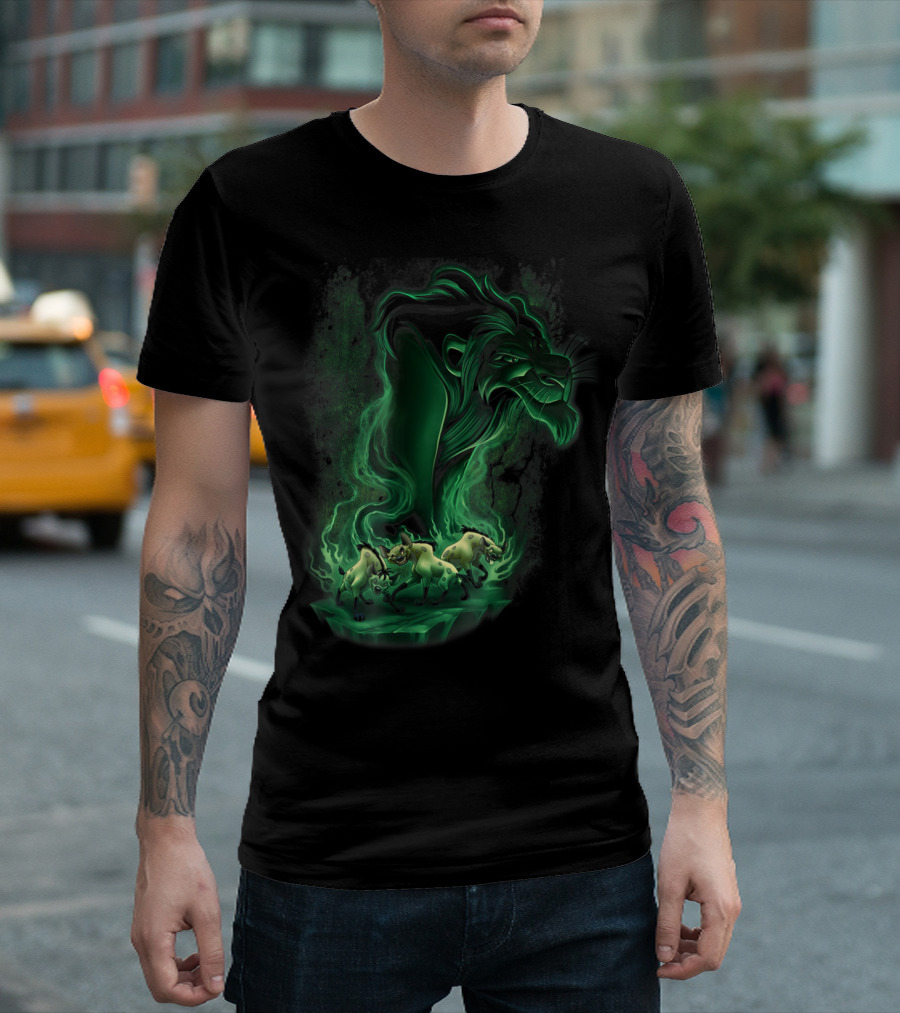 Disney Lion King Scar and Hyenas Green Smoke T-Shirt