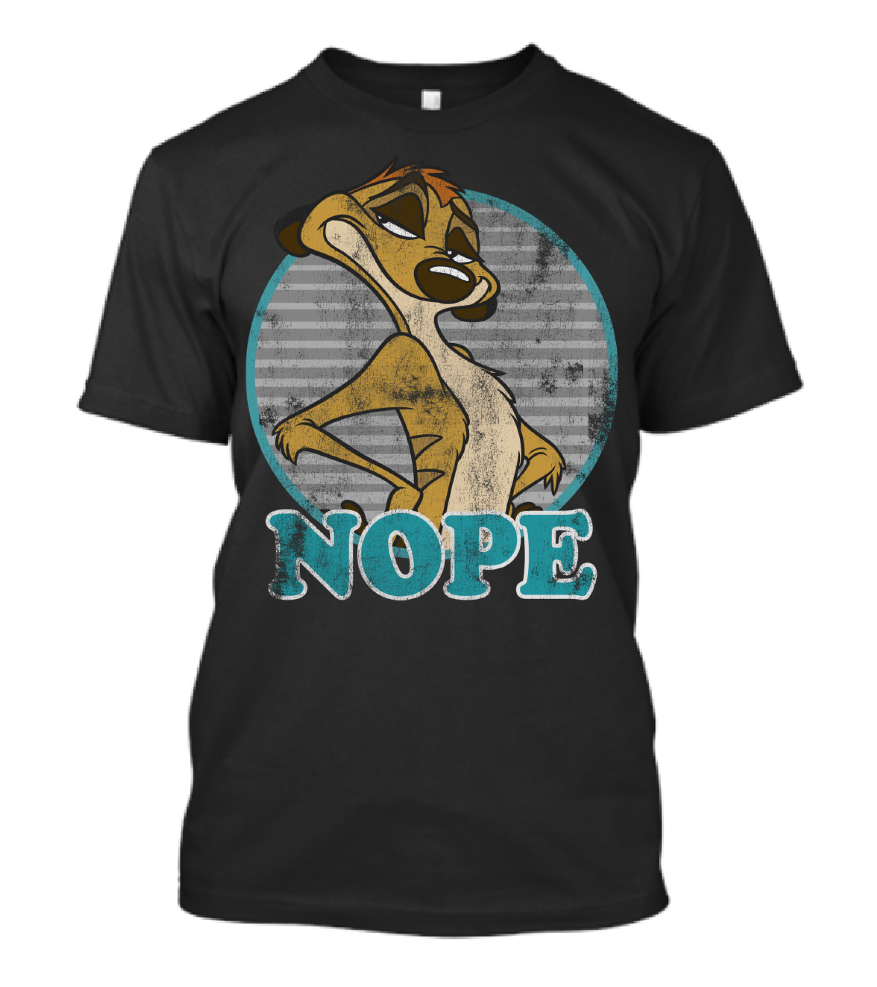 Disney's Lion King Timon Nope Striped Circle T-Shirt