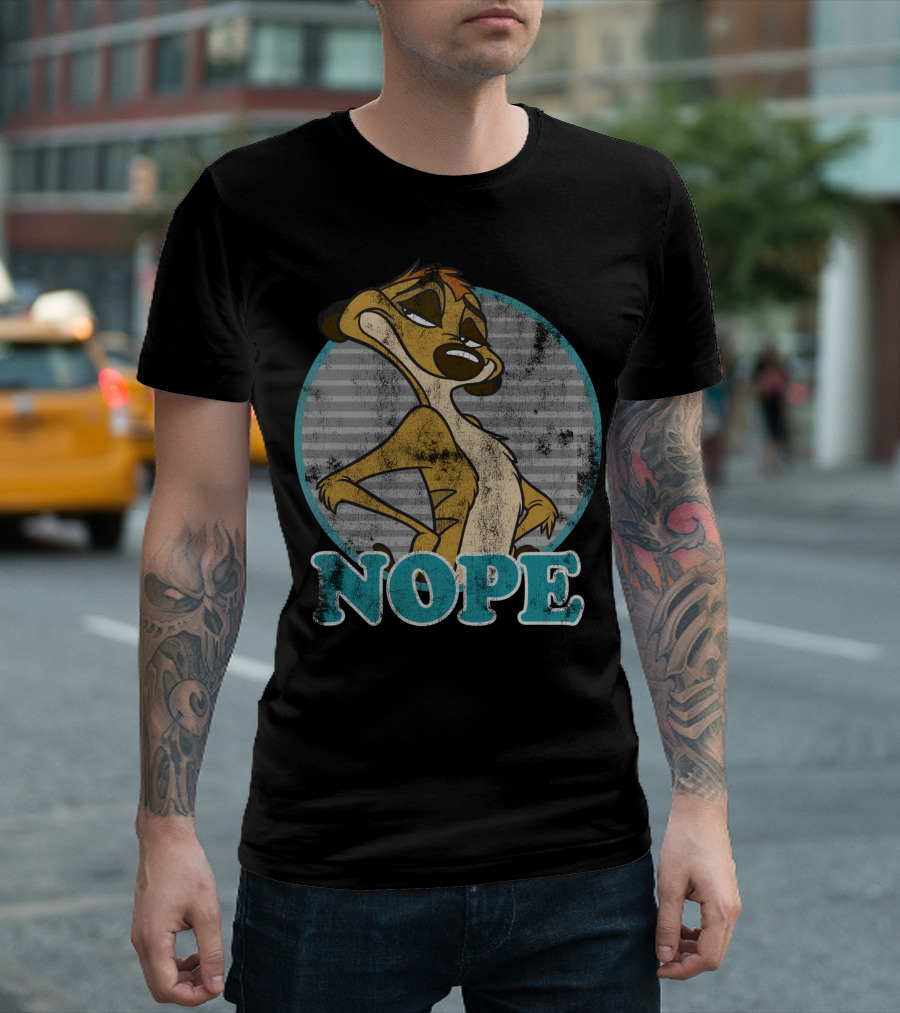 Disney's Lion King Timon Nope Striped Circle T-Shirt