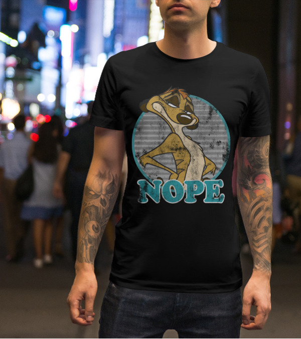 Disney's Lion King Timon Nope Striped Circle T-Shirt