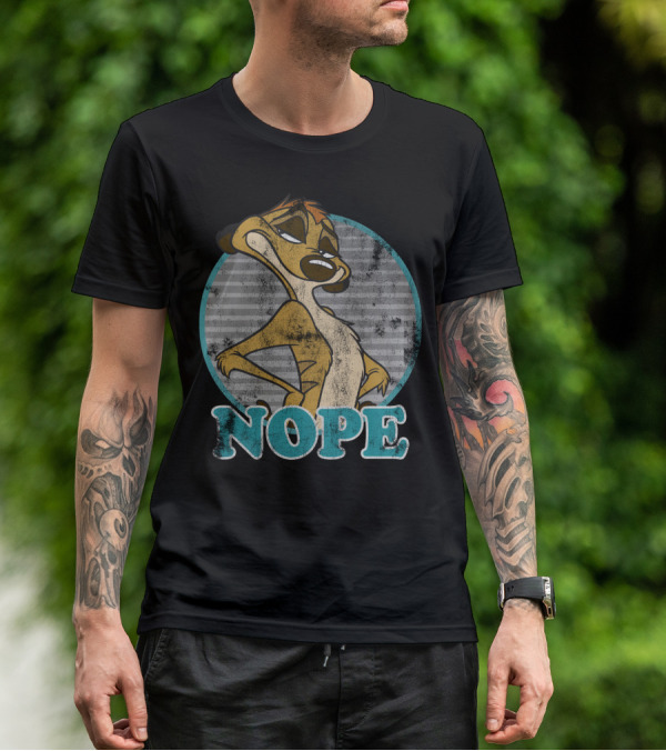 Disney's Lion King Timon Nope Striped Circle T-Shirt