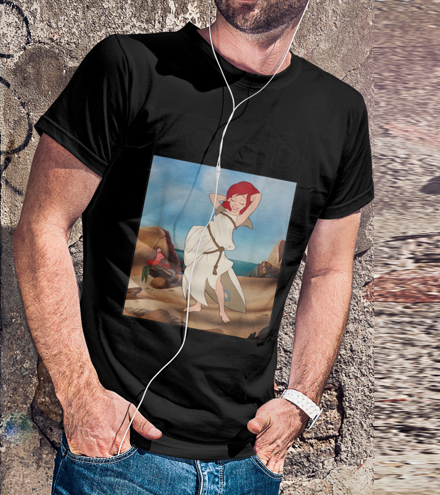 OOTD Disney Little Mermaid Ariel Beach Scene T-Shirt