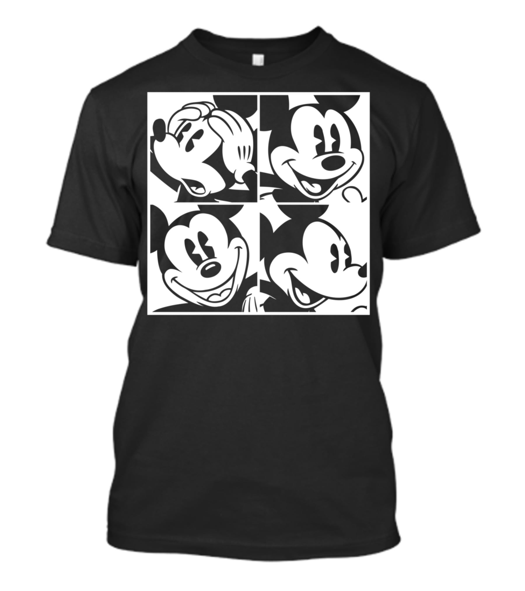 Disney Mickey Mouse Classic Expressions In Four Squares T-Shirt